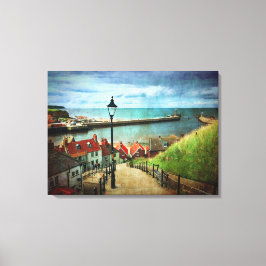 Whitby Harbour uit 1999 Canvas Afdruk