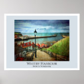 Whitby Harbour vanaf 199 stappen Poster (Voorkant)