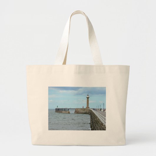 Whitby in North Yorkshire, Engeland. Grote Tote Bag (Voorkant)