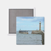 Whitby in North Yorkshire, Engeland. Magneet (Voorkant / Achterkant)