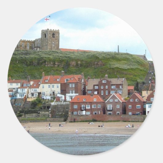 Whitby in North Yorkshire Ronde Sticker (Voorkant)