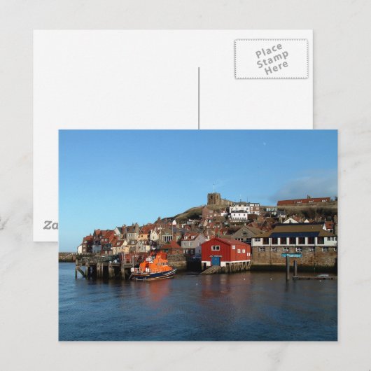 Whitby met oud Lifeboot huis Briefkaart (Voorkant / Achterkant)