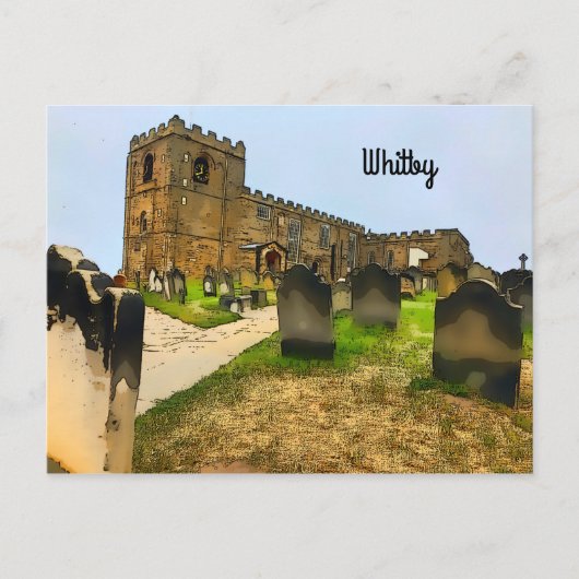 Whitby St Mary's Church Graveyard Briefkaart (Voorkant)