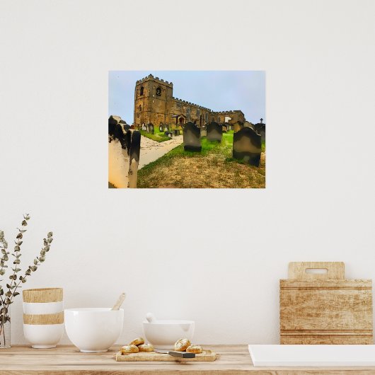 Whitby St Mary's Church Graveyard Poster (Keuken)