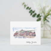 Whitby, Yorkshire waterverf briefkaart (Staand voorkant)