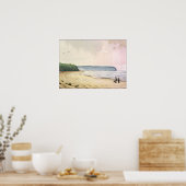 whitby zee and cliffs England Poster (Keuken)