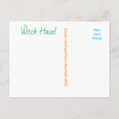 Whitcher Hazel briefkaart (Achterkant)