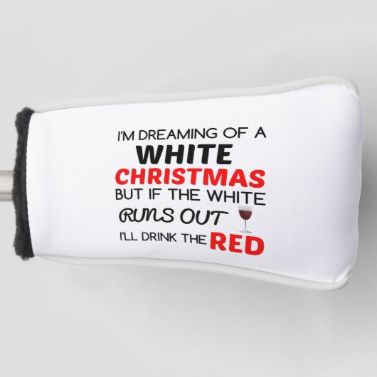 WHITCHRISTMAS RED WINE GOLFHEADCOVER (Voorkant)
