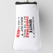 WHITCHRISTMAS RED WINE GOLFHEADCOVER (Draai 90)
