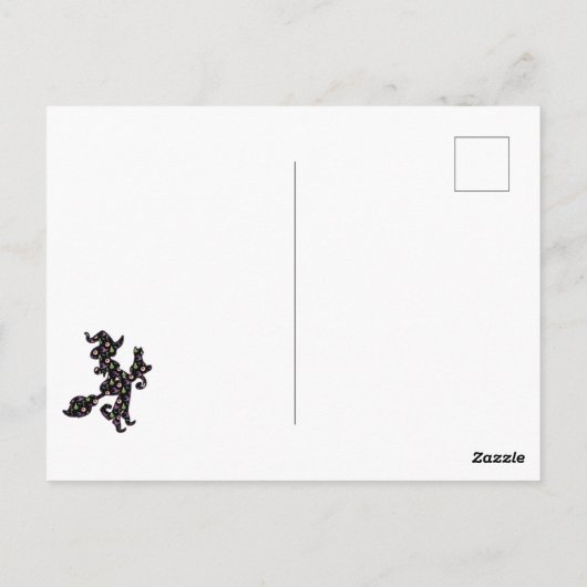 Whitchy zegt Happy Halloween Briefkaart (Achterkant)