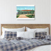 Whitcomb Summit Hotel en Souvenir Shoppe Uitzicht Canvas Afdruk (Insitu (Slaapkamer))