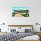 Whitcomb Summit Hotel en Souvenir Shoppe Uitzicht Canvas Afdruk (Insitu (Slaapkamer))