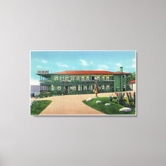Whitcomb Summit Hotel en Souvenir Shoppe Uitzicht Canvas Afdruk (Voorkant)