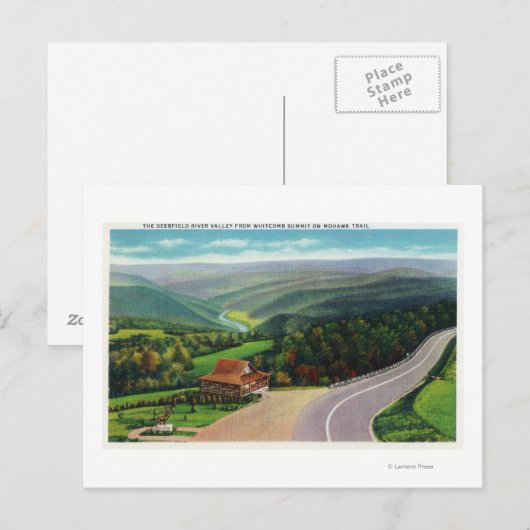 Whitcomb-top van Deerfield River Valley Briefkaart (Voorkant / Achterkant)