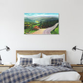 Whitcomb-top van Deerfield River Valley Canvas Afdruk (Insitu (Slaapkamer))