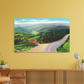 Whitcomb-top van Deerfield River Valley Canvas Afdruk (Insitu (Woonkamer))