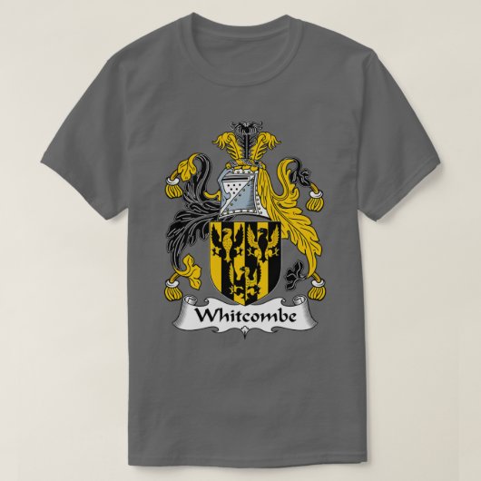 Whitcombe Coat of Arms Family Crest T-shirt (Design voorkant)
