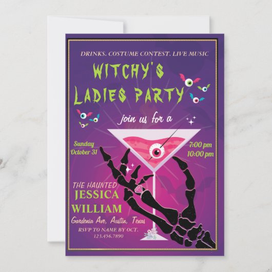 WHITCY'S LADYS PARTY KAART (Voorkant)