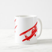 White 11 oz Classic Mok  vliegtuigdecor (Voorkant rechts)