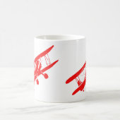 White 11 oz Classic Mok  vliegtuigdecor (Center)