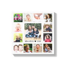 White 13 Foto Collage Family Name Persoonlijk