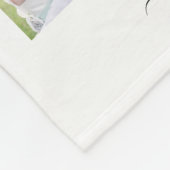 White 16 Photo Collage Monogram Name Calligraphy Fleece Deken (Hoek)