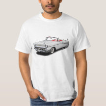 White 1957 classic "bel air" converteerbaar shirt