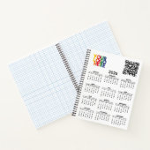 White 2026 Calendar Business Logo QR Code Notitieboek (Binnen)