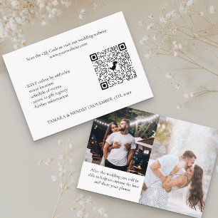 White 2 Photo Online RSVP QR Code Weduwen Informatiekaartje