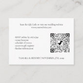 White 2 Photo Online RSVP QR Code Weduwen Informatiekaartje (Voorkant)