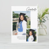 White 2 Photo Script Typography Afstuderen Aankondiging (Staand voorkant)