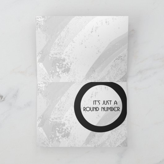 White 30 decade Birthday Kaart (Binnen)