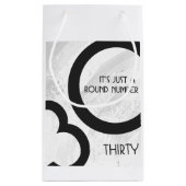 White 30 decade Birthday Klein Cadeauzakje (Achterkant)