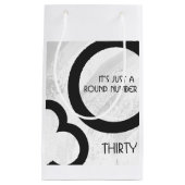 White 30 decade Birthday Klein Cadeauzakje (Voorkant)