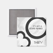 White 30 decade Birthday Magneet (Voorkant / Achterkant)