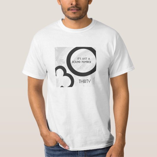 White 30 decade Birthday T-shirt (Voorkant)