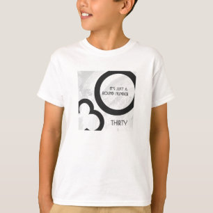White 30 decade Birthday T-shirt