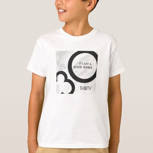 White 30 decade Birthday T-shirt (Voorkant)