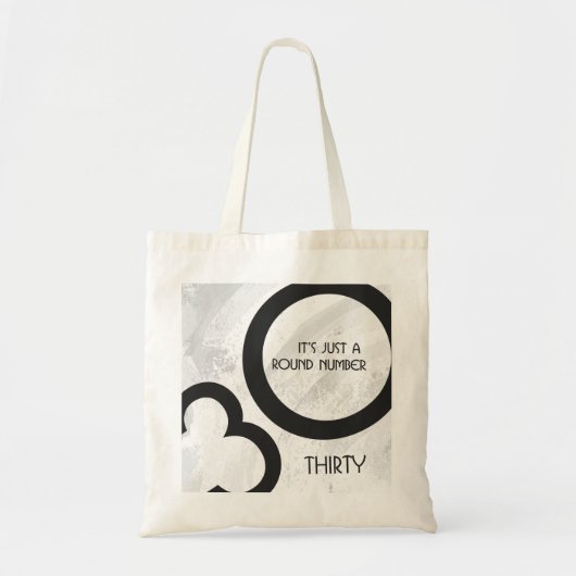 White 30 decade Birthday Tote Bag (Voorkant)