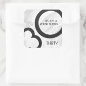 White 30 decade Birthday Vierkante Sticker (Tas)