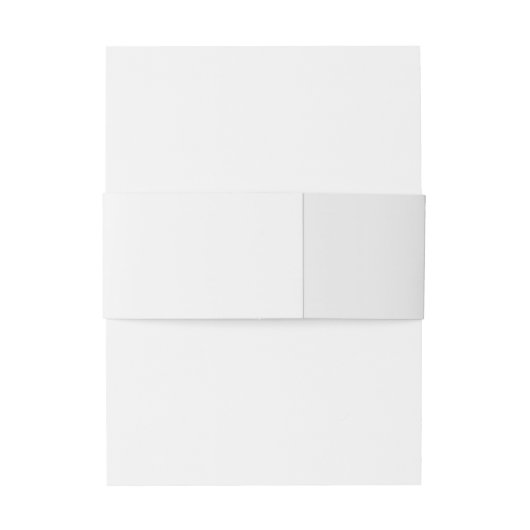 White 3 Floral Initials Wedding Uitnodigingen Wikkel (Achterkant Voorbeeld)