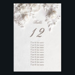 White 3D Roses Wedding Guest Names  Kaart<br><div class="desc">White 3D flowers roses arch wedding seating chart guest names.</div>