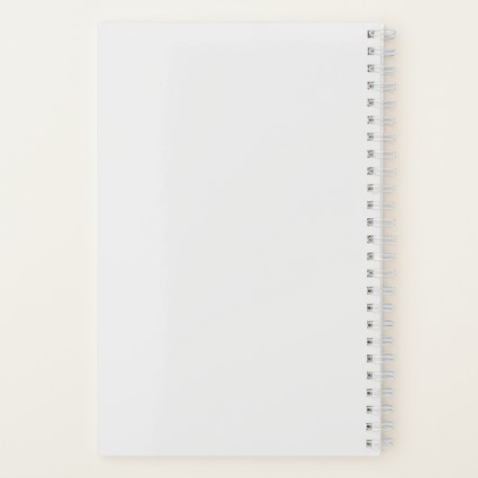 White 3D Simple Flowers Notitieboek (Achterkant)