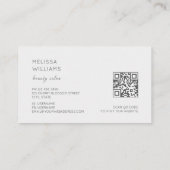 White 3D Simple Flowers Visitekaartje (Achterkant)