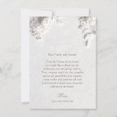 White 3D Wildflowers Roses Bedankkaart (Achterkant)