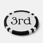 White 3rd Third Place Winner Award Poker Chips (Enkel)