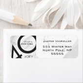 White 40 Decade Birthday Etiket (Insitu)