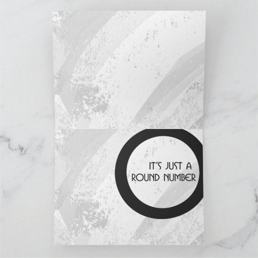 White 40 Decade Birthday Kaart (Binnen)