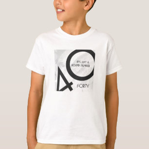 White 40 Decade Birthday T-shirt