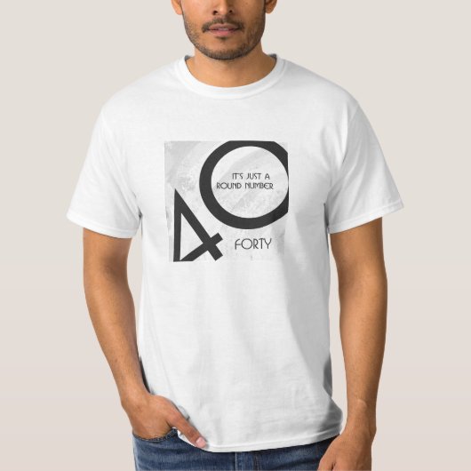 White 40 Decade Birthday T-shirt (Voorkant)